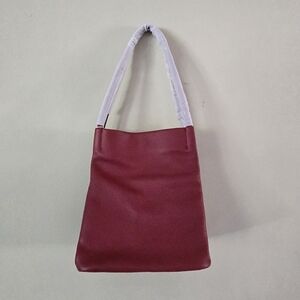 KATTEE Womens Genuine Burgungy Leather Shoulder  Bag‎  Tote